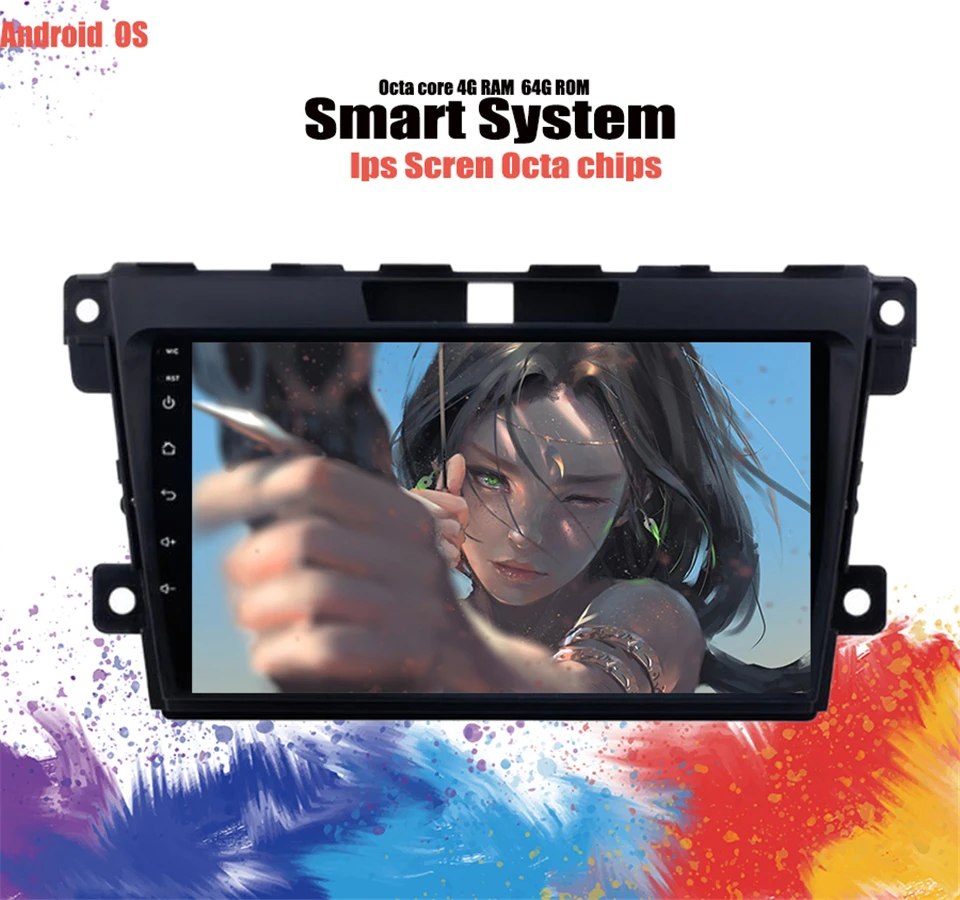 2Din 9 &quotAndroid 10 0 автомобильное радио для MAZDA CX 7 2007 2008 2009 2010 2012 13 2014 GPS мультимедийный