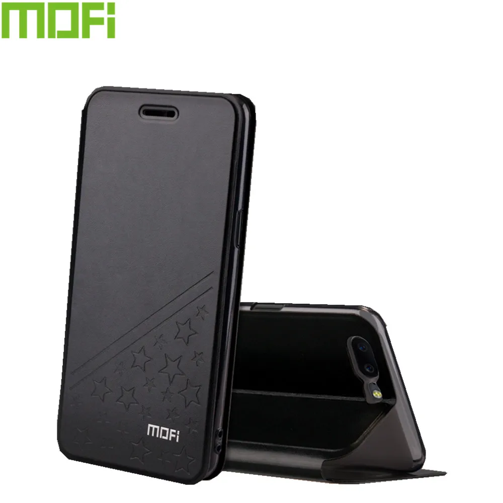Первоначально Mofi для OnePlus 5 Чехол флип Роскошные Стенд кожа сзади Fundas чехол One Plus