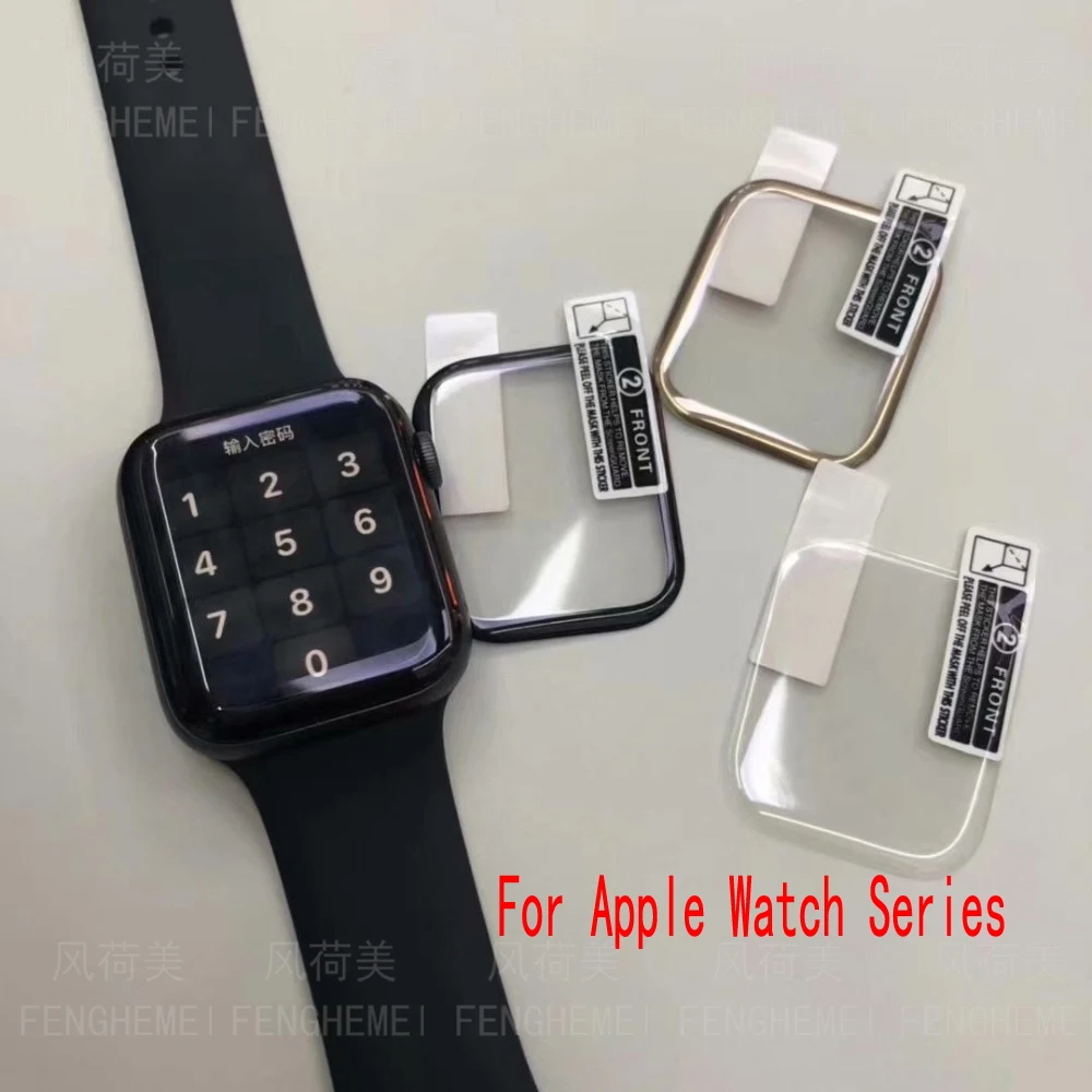 

10 шт./лот FENGHEMEI 3D PET изогнутые края полный Экран протектор для Apple Watch 42mm 38 мм 44 мм 40 мм (не закаленное Стекло)