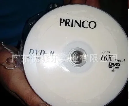10 дисков менее 0.3% дефект скорость 4,7 GB Princo пустой Печатный DVD-R диск