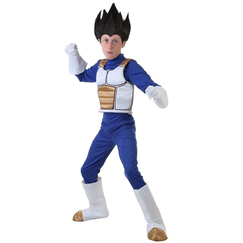 Dragon Ball Z Вегета Косплэй костюм на Хэллоуин для взрослых/детский маленький костюм для мальчиков вечерние ролевая игра