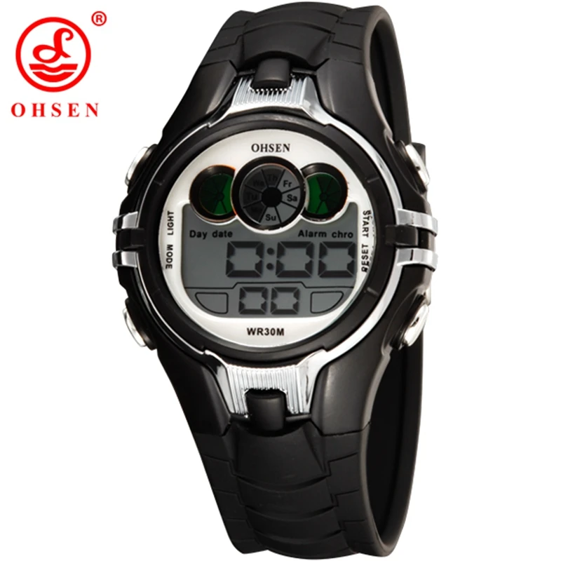 2017 OHSEN цифровые спортивные детские наручные часы для мальчиков 30M дайвер
