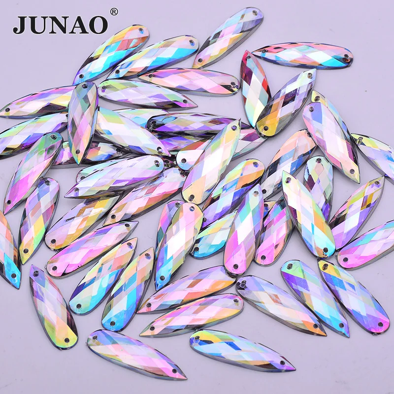 30 шт. разноцветные акриловые стразы для шитья 8 х28 мм | Дом и сад