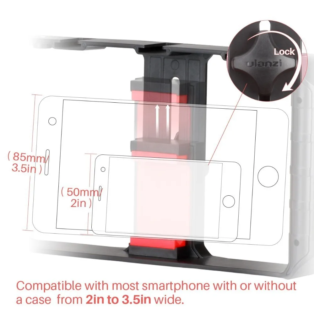 U Rig PRO смартфон стабилизатор ручка Видео w/3 стойки для обуви iPhone X 7 8 плюс Gopro Canon sony