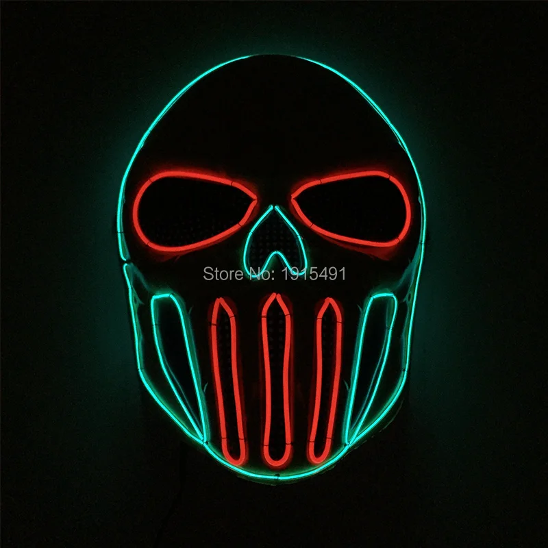 Новая марка светящаяся маска холодсветильник Праздничная Маскарадная для