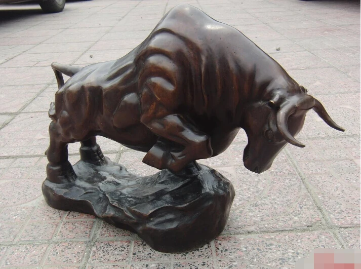 Бык бронзовые ремесла украшения для дома зарядка бык | Дом и сад