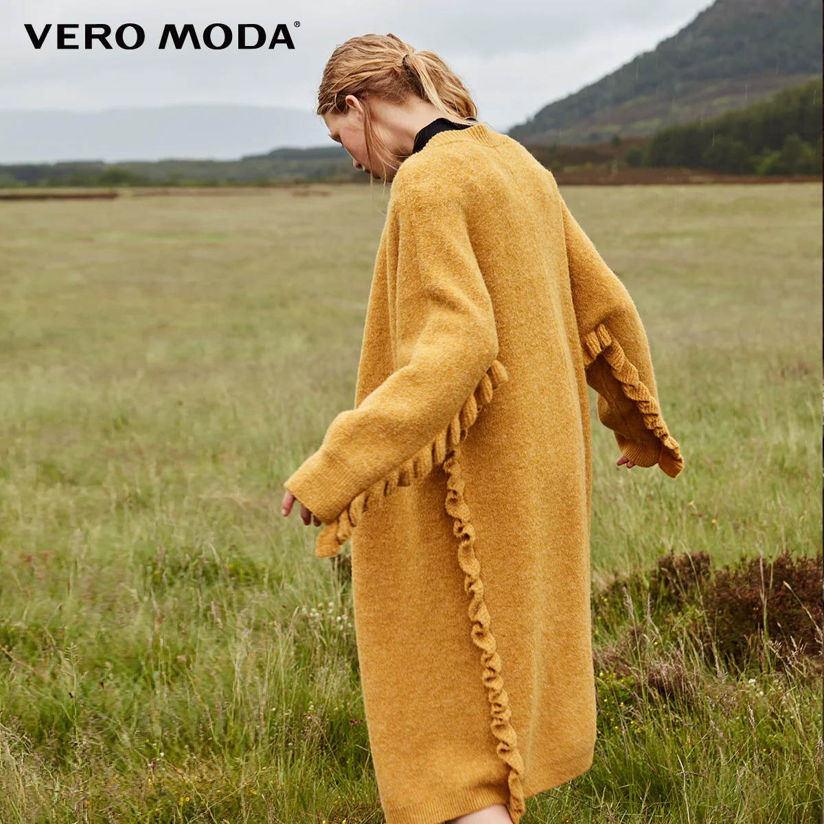 Vero Moda Раффлед украшения длинный вязаный кардиган Болеро | 318325502