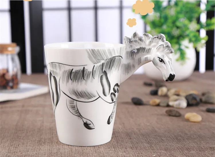 CFen A's керамическая кружка для кофе, молока, чая, кружка 3D в форме животного, ручная роспись, животные, кружка, подарки на день рождения