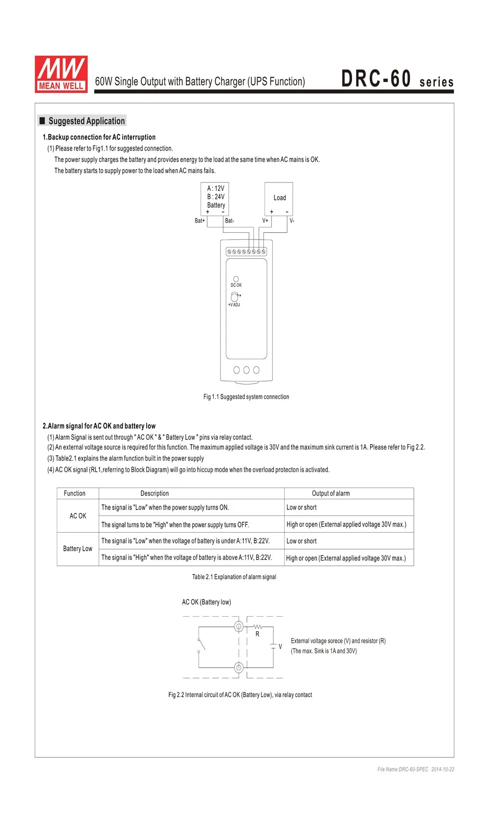 MEAN WELL DRC-60A 60 Вт 12~ 15 В AC/DC meanwell din-рейку безопасности питания с зарядным устройством(функция UPS) DRC-60