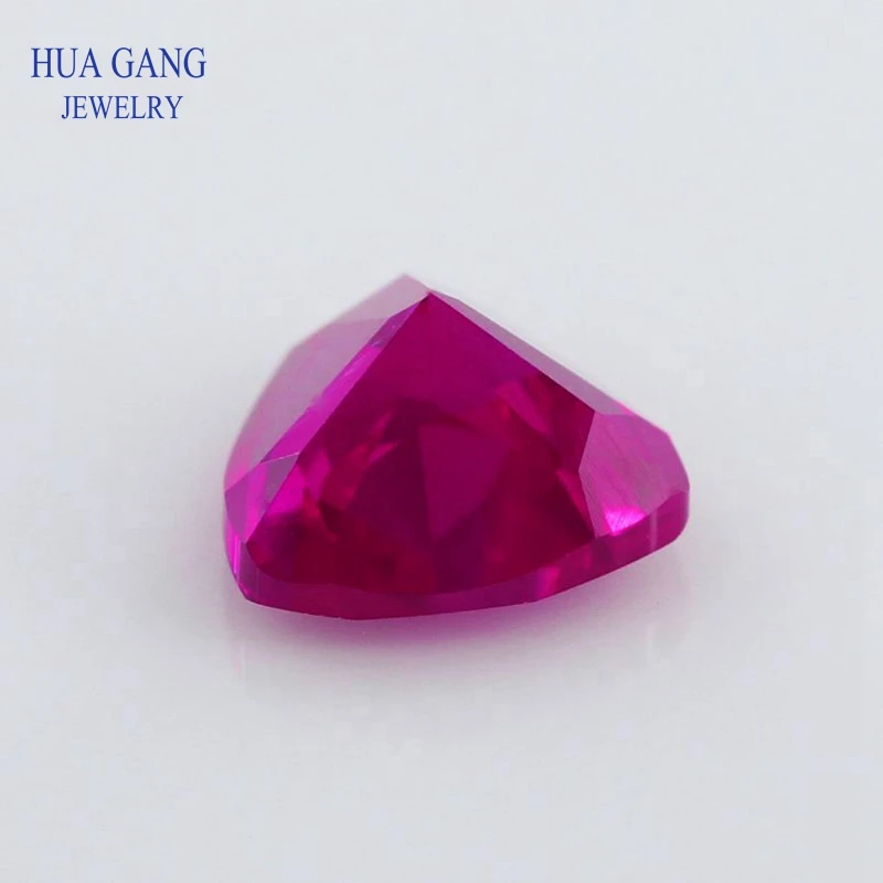 Бусина 5 # в форме триллиона из Красного камня для украшений размером 3x3 ~ 12x12 мм