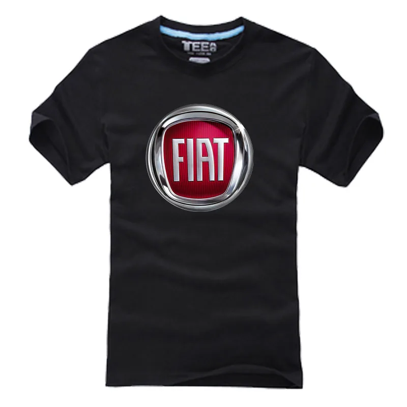 Летние лого Fiat футболка из хлопка повседневный спортивный костюм с короткими