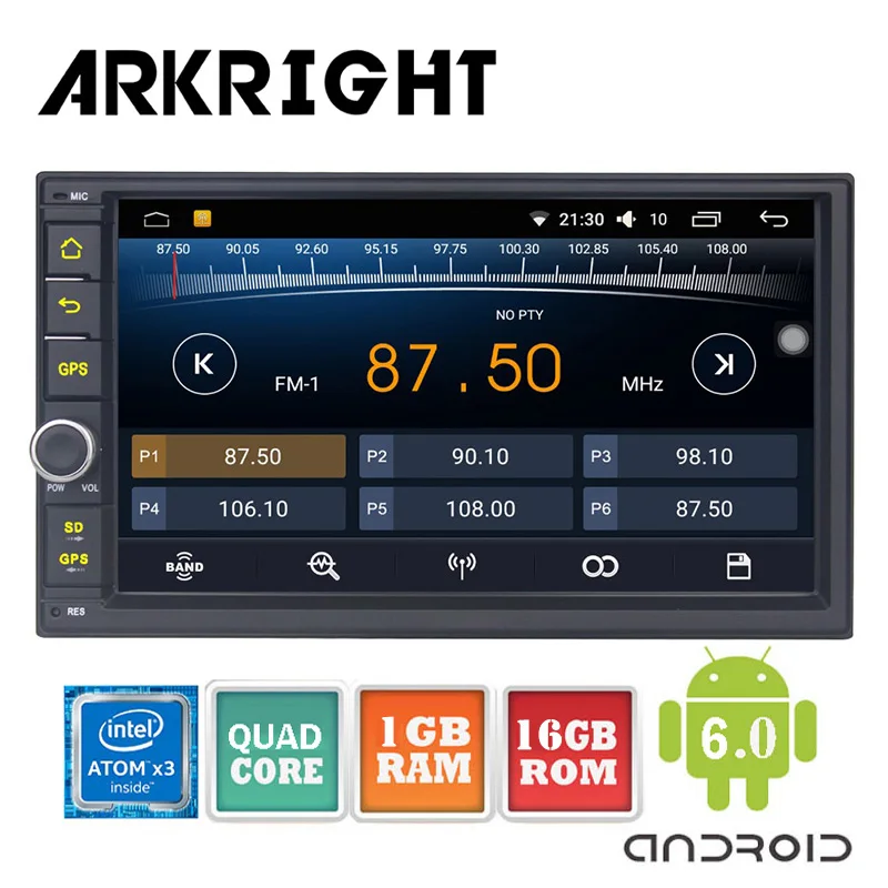 ARKRIGHT 7 'Ɗ ядра 2 Din Android 6 0 Штатная Универсальный Автомагнитола аудио стерео gps