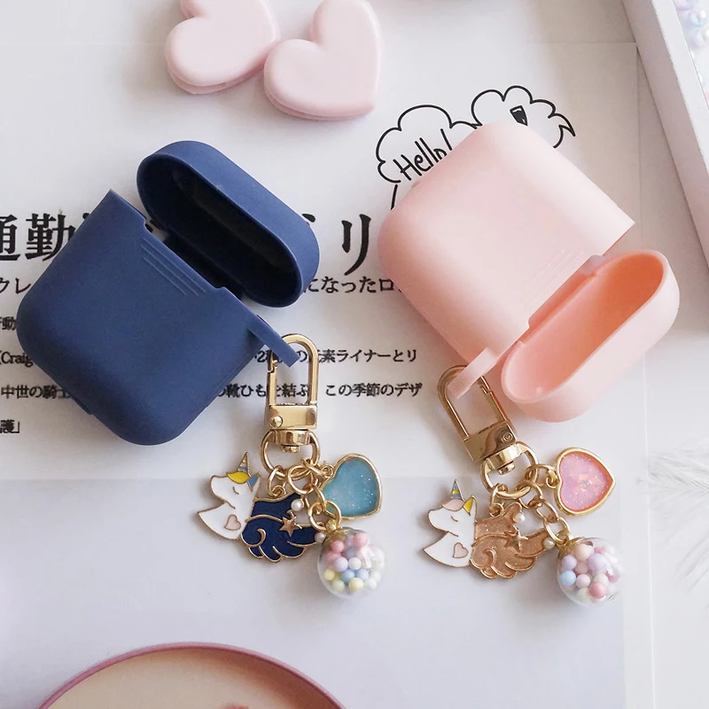 Чехол для airpods милый чехол наушников с единорогом AirPods мультяшный беспроводной