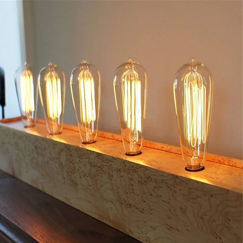 Античный Ретро винтажный E27 40 Вт 110 В/220 В Edison Light лампа накаливания свет