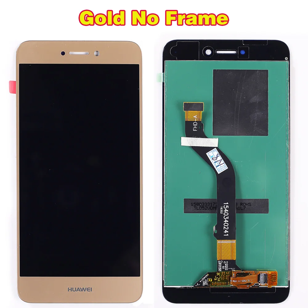 Gold without Frame Huawei P8 lite ЖК-дисплей 5,2 дюймов сенсорный экран 1920*1080 дигитайзер сборка для huawei P9 lite рамка с бесплатными инструментами - Цвет: Gold without Frame