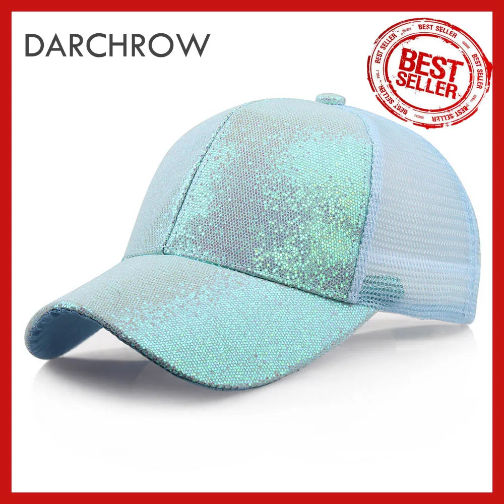 2018 Блестящий конский хвост бейсбольная Кепка Женский рюкзак шляпа сетка