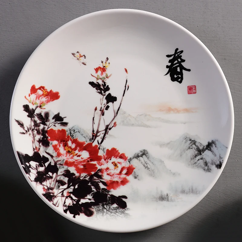 8 дюймовая настенная тарелка в китайском стиле фотография керамические