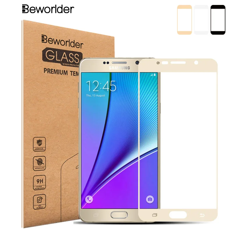 Beworld полное покрытие из закаленного стекла для samsung Galaxy Note 5 Note5 Защитное стекло