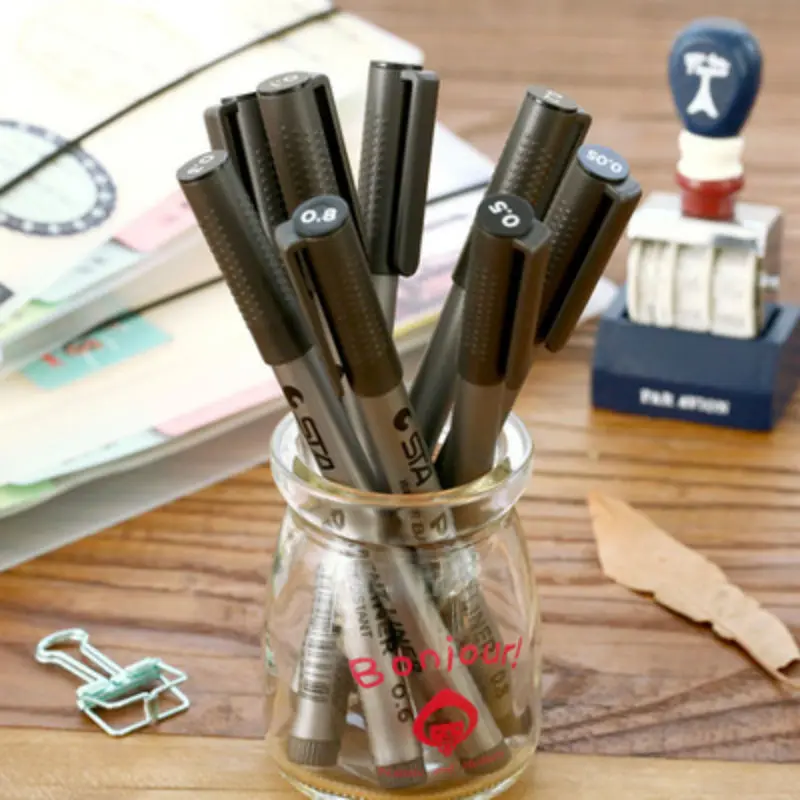 STA 9 шт./компл. мягкая ручка кисточка микрон тонкая подкладка художественный