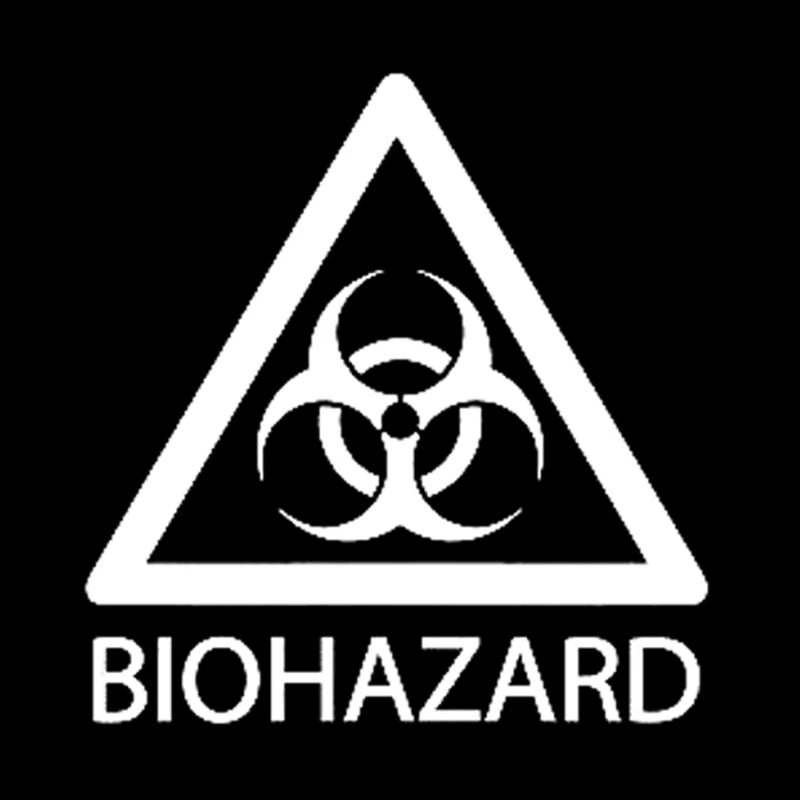 14.3CM14.9CM Interesting Warning Mark BIOHAZARD Graphic Car Sticker Black/Silver Vinyl Decoration GS3598 | Автомобили и мотоциклы