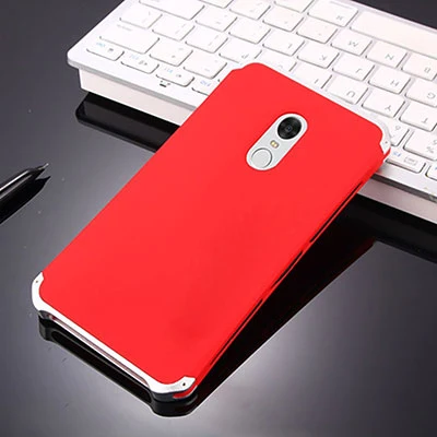 silver red Для xiaomi redmi note 4x чехол 3 ГБ 32 ГБ алюминиевая металлическая Рамка PC задняя крышка для redmi note 5 6 7 Pro Чехол funda note 4 x+ посылка - Цвет: silver red