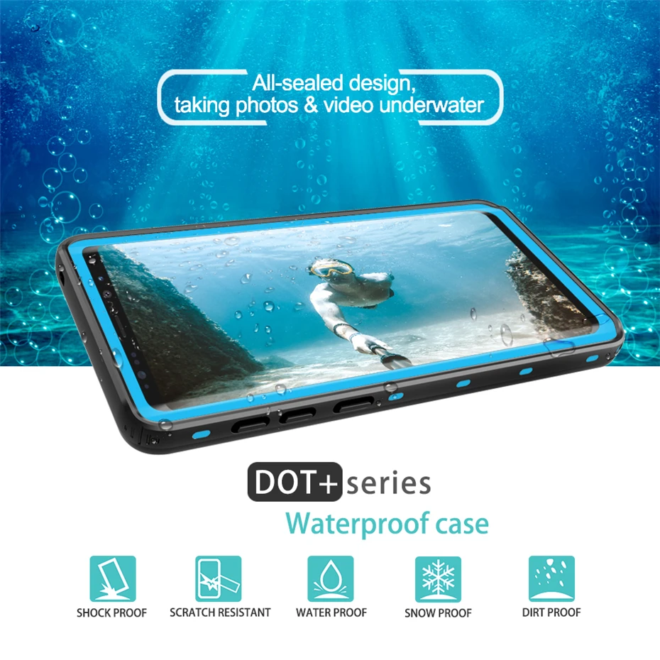 For Samsung Note 8 9 Waterproof Case Original Redpepper Snowproof Dustproof Phone Shell Galaxy Cover |