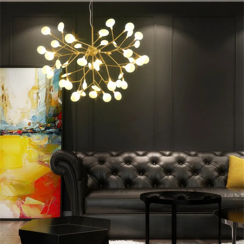 Nordic Designer Minimalist Led Chandelier Concise Art Tree Leaves Dining Living Room Bar Hanging Light Fixtures Free Shipping | Лампы и