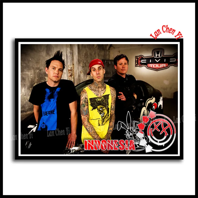 Кофе Blink 182 панк-рок группа рок с белым покрытием бумажные плакаты стены гостиной домашнего искусства украшения Музыка Настенный декор - Цвет: Кофе
