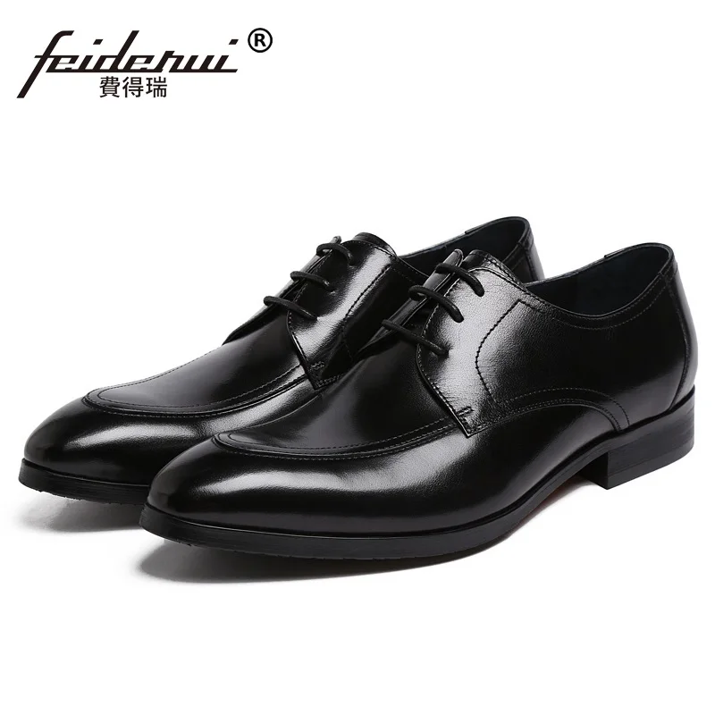 Новое поступление мужские деловые модельные туфли оксфорды из натуральной кожи