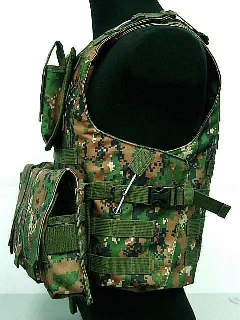 Molle Assault Plate Carrier Vest Digital Camo Woodland free shipping | Безопасность и защита