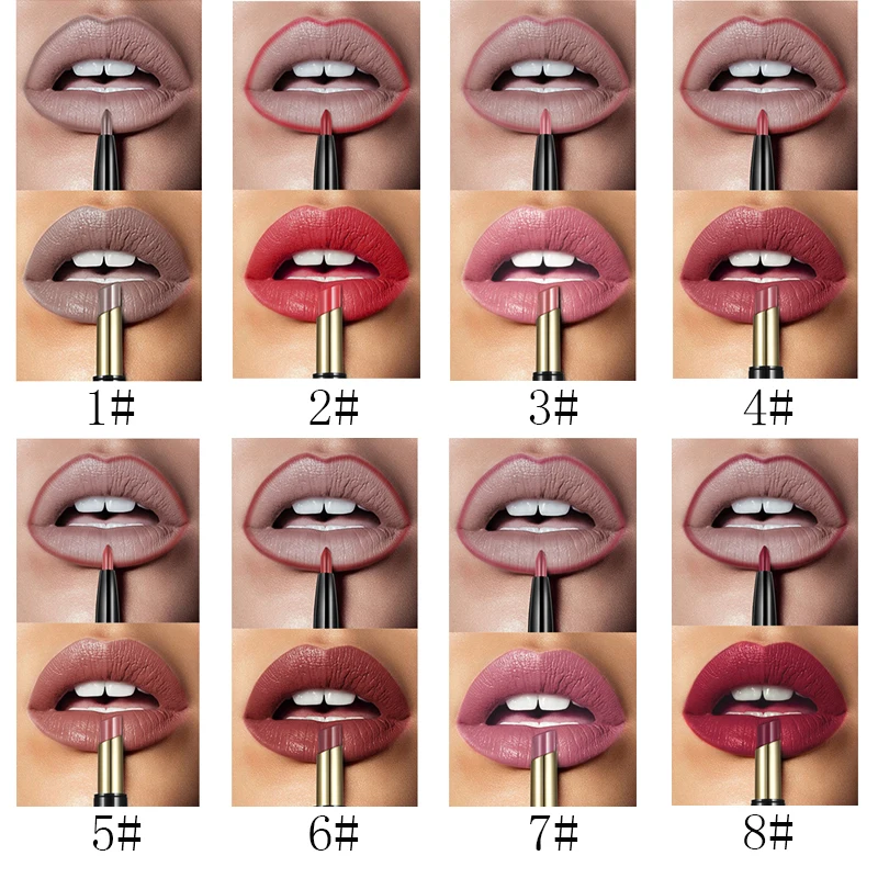 Бренд pudaier матовая помада Wateproof двухсторонняя Long Lasting Lipstick Косметика нюдовая