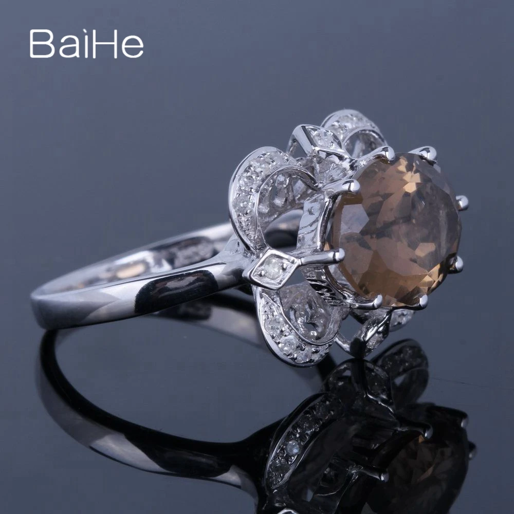 Кольцо BAIHE женское из белого золота овальное 10 к 4 2 карата|Кольца| |