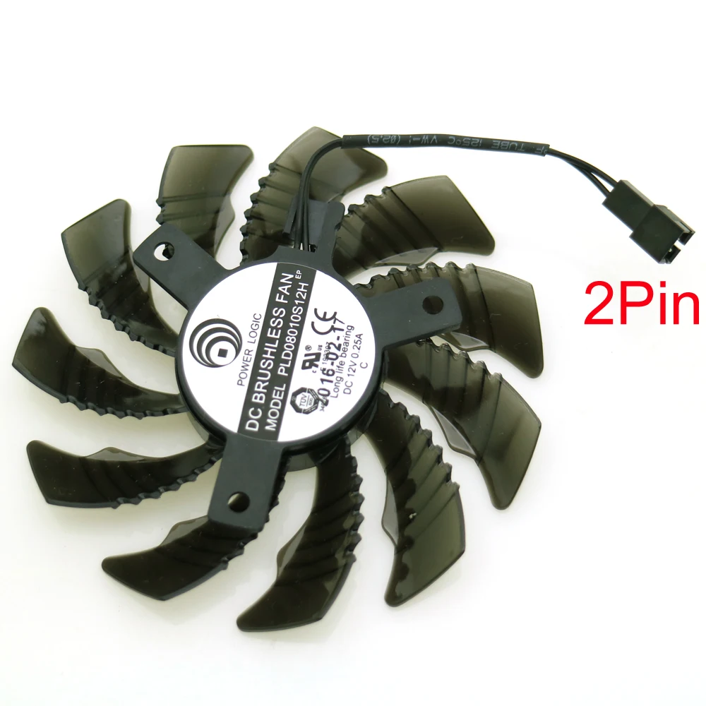 Вентилятор видеокарты PLD08010S12H 12 в 0 25 а 75 мм для Gigabyte|vga fan|75mm vga fanfan 3pin |