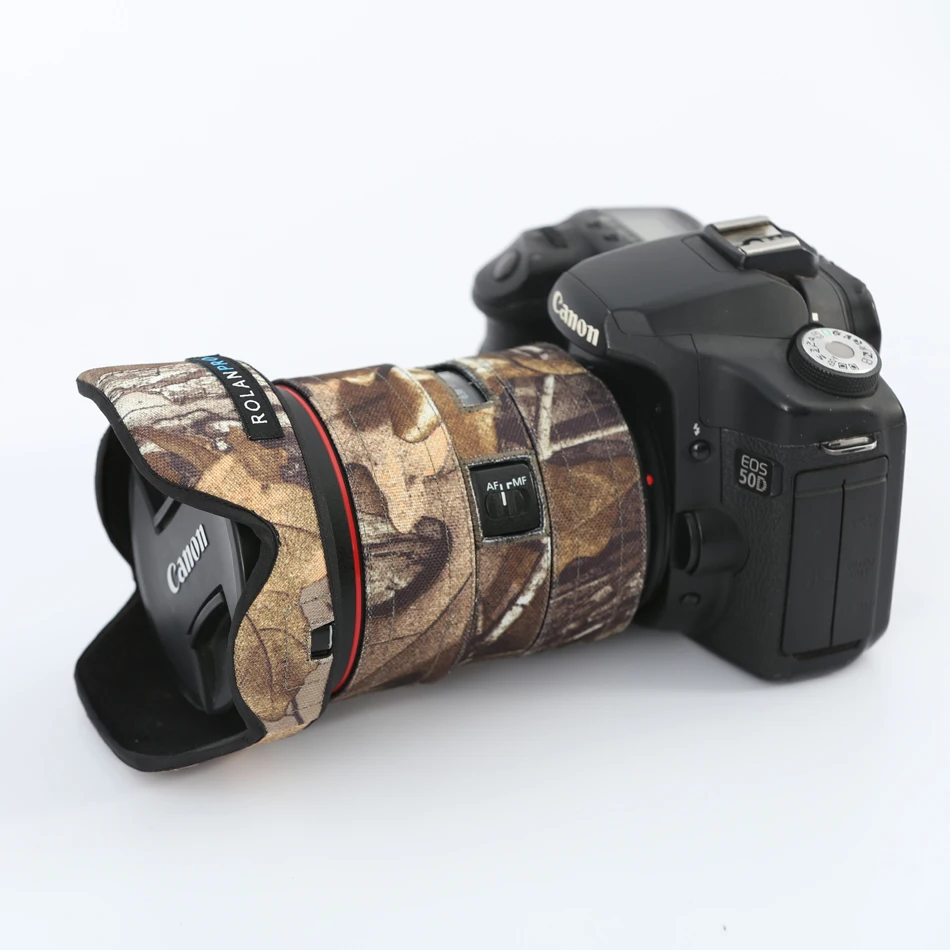 Камуфляжный чехол ROLANPRO для объектива Canon EF 24-70 мм F/2 8 L USM защита от дождя защитный