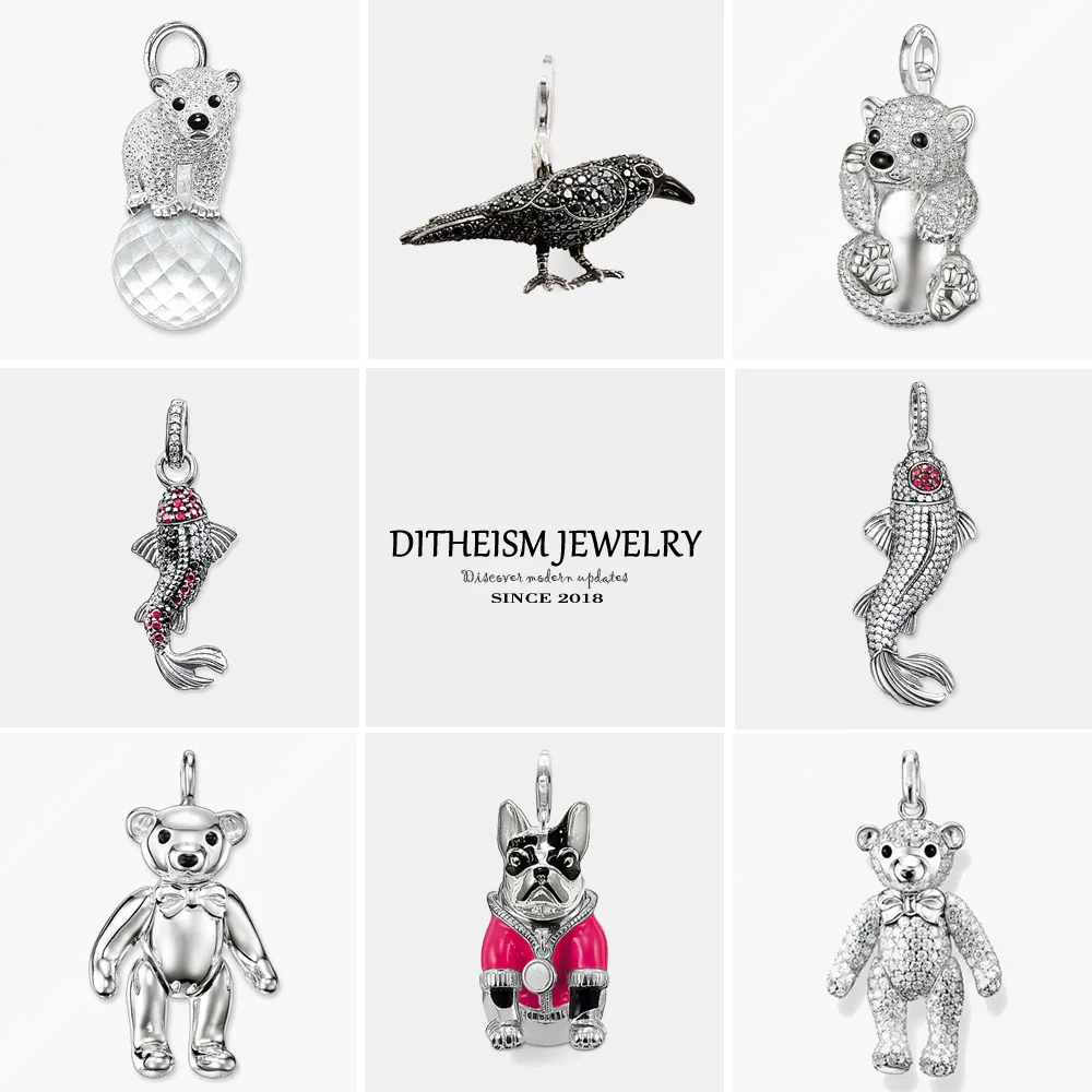 

Black CZ Raven Pendants, 2018 New Fashion Jewelry 925 Sterling Silver Blackened Gift For Women Men Boy Girls Fit Necklace