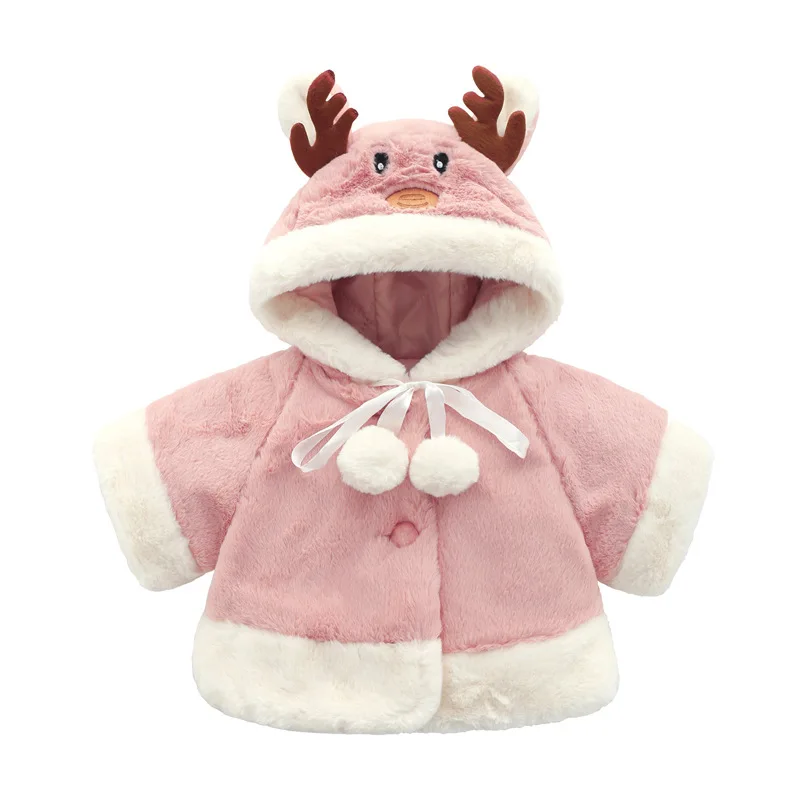 2018 Baby Autumn Winter Waistcoat Childrens Cartoon Deer Fur Girls Artificial Coat Kids Faux Fabric Clothes Thicken |