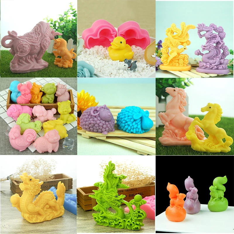 Силиконовая форма для скульптуры льда с 3d изображением зодиака морского лезвия