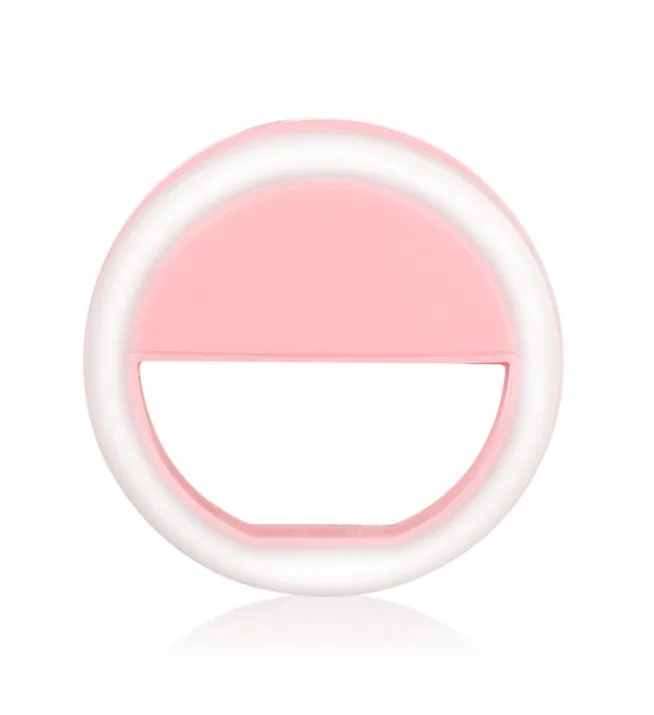 pink Зеркало для макияжа, для женщин светодиодный свет мобильного телефона косметическое зеркало 36 шт. светодиодный бисер фотография свет Красота Инструменты для вспышка для селфи свет - Цвет: pink