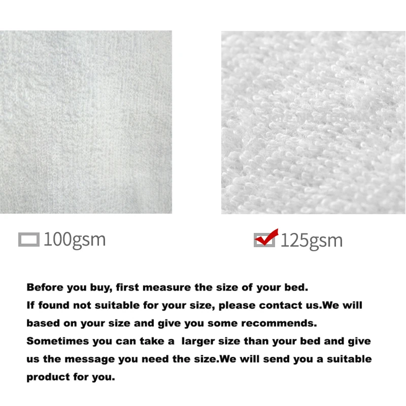 100% x см водонепроницаемый чехол на матрас хлопковая махровая ткань защитная