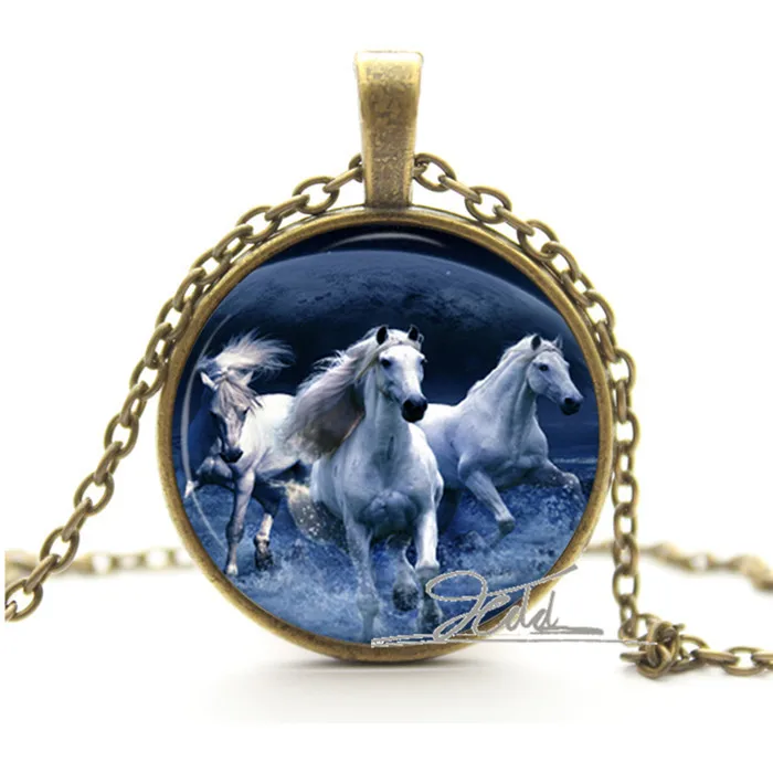 Черное Животное Лошадь ожерелье кулон-Pegasus Летающий лошадь греческой мифологии