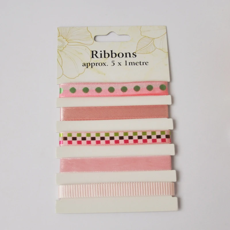 5 упаковок/пакет (5 шт. x 1 метр) набор лент из 100% полиэстера с узором Merry Christmas ДСП