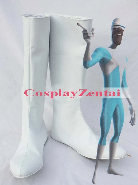 The Incredibles Frozone Cosplay Boots White Cosplay Halloween Boots (art.: 78f9d2fd8) - 78f9d2fd8