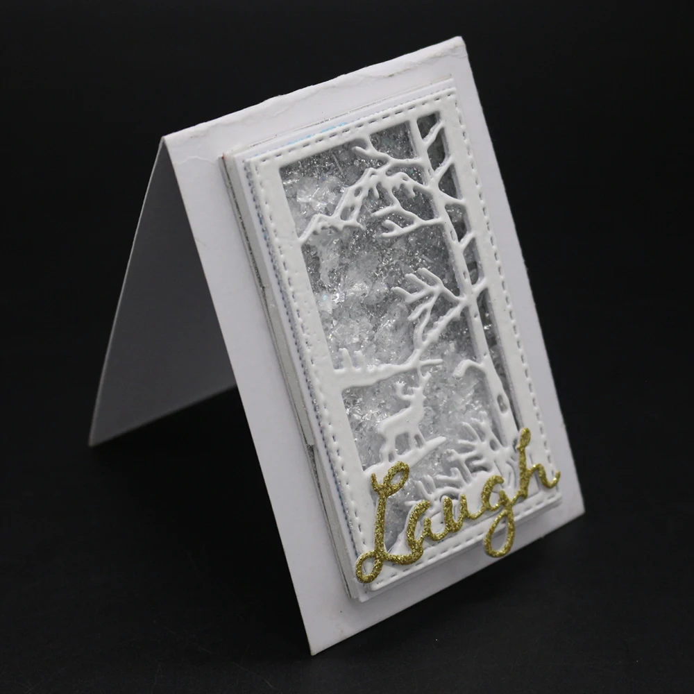 DIY Скрапбукинг сосновый олень Рождественский Металл резки штампы ремесло