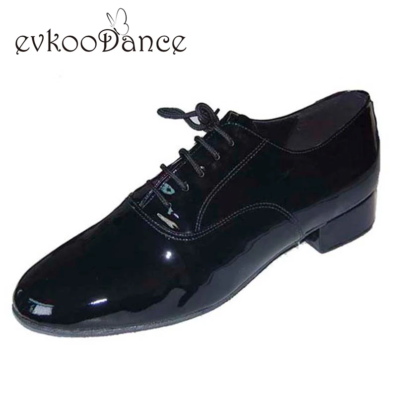 Мужские туфли для бальных танцев черные коричневые белые кожаные на каблуке