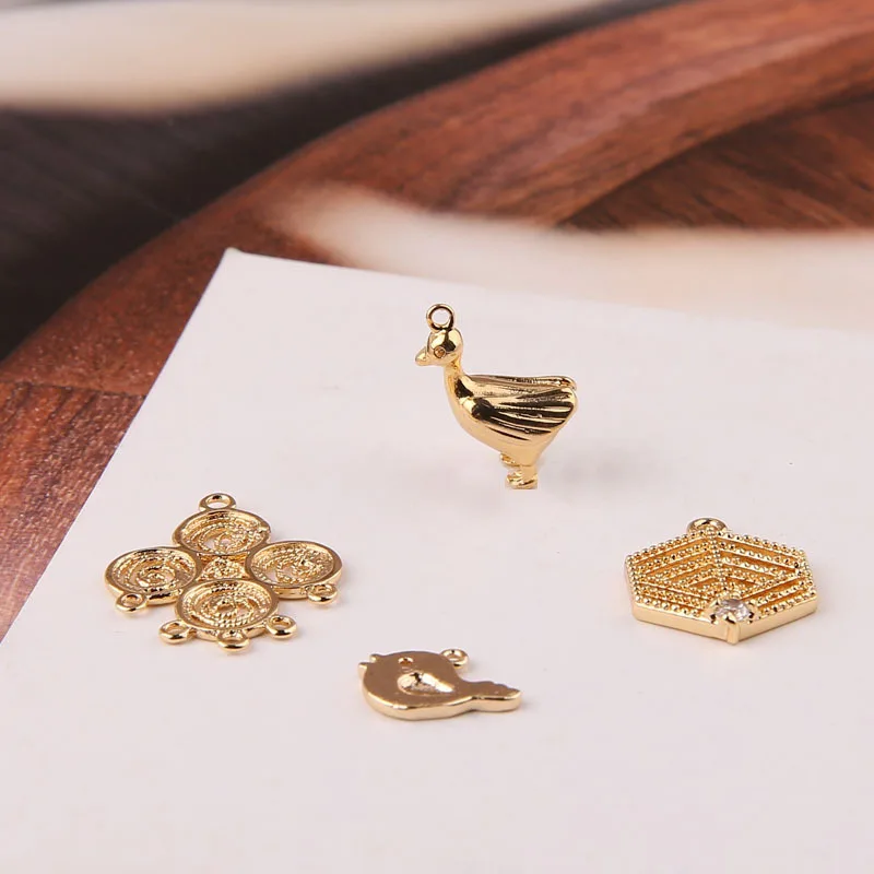 4 шт серьги кулон DIY ювелирные аксессуары ручной работы материал медное покрытие