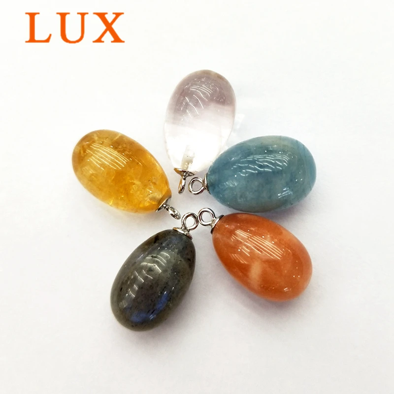 Роскошный драгоценный камень подвеска серебристая крышка овальная форма яйца