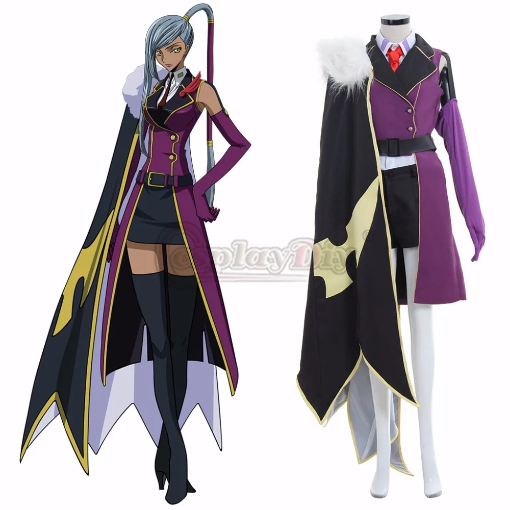 Костюм для косплея Geass Villetta Nu военная униформа костюм взрослых Женское пальто