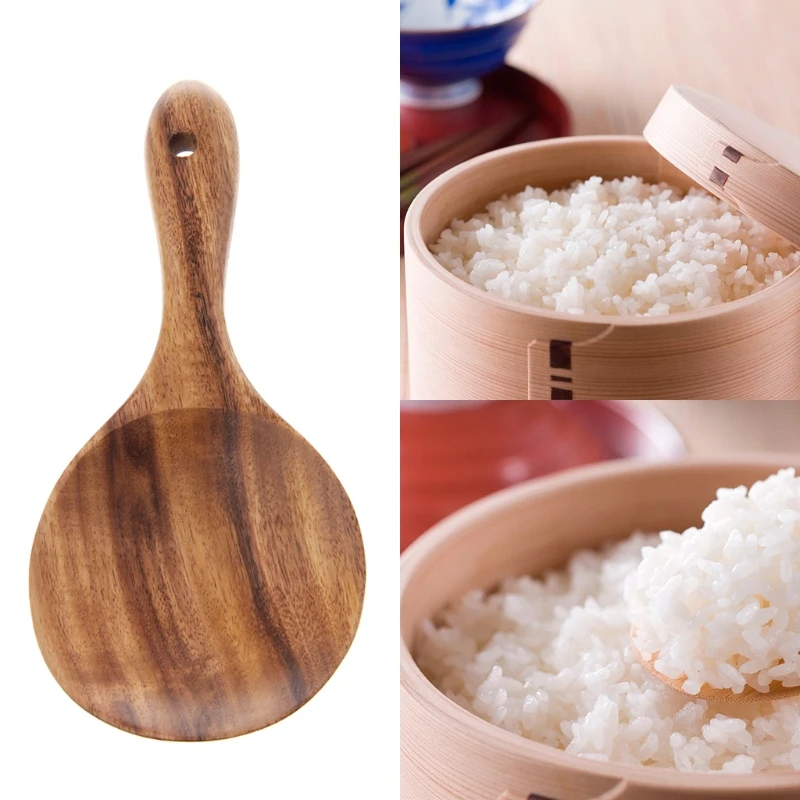 Kitchen Long Handled Wooden Rice Spoon Utensils Cooking Tools Creative Accessories | Дом и сад