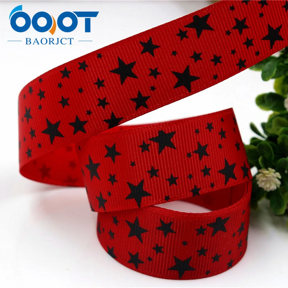OOOT BAORJCT 176303 звезда напечатанная grosgrain лента аксессуары для одежды волос материал