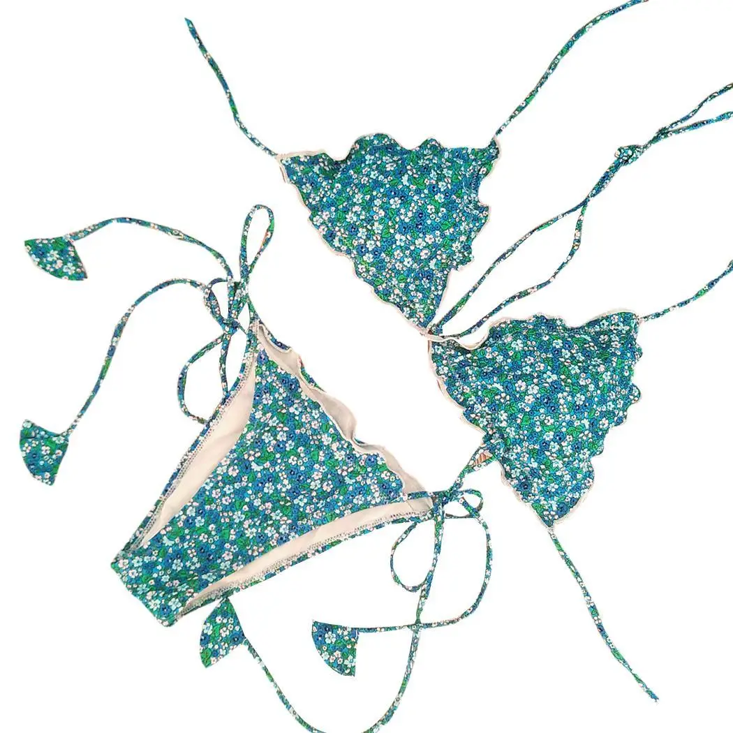 Женский летний купальник пуш-ап бикини пляжная одежда низкая талия без рукавов